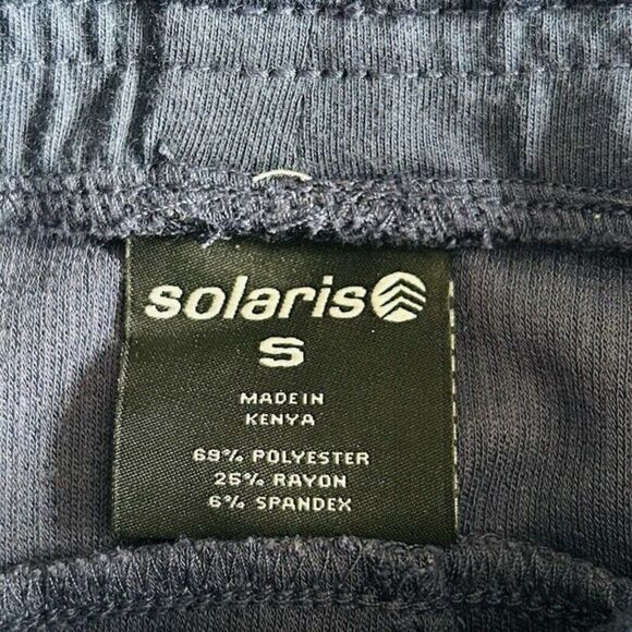 Solaris Jogger Men Size S Blue Zip Slash Pockets Elastic Waist Activewear Comfy - Picture 3 of 11
